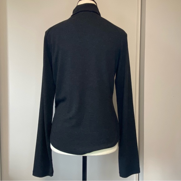 CERRUTI JEANS Dark Heather Gray Turtleneck Longsleeve Shirt - Size: S - Picture 2 of 10